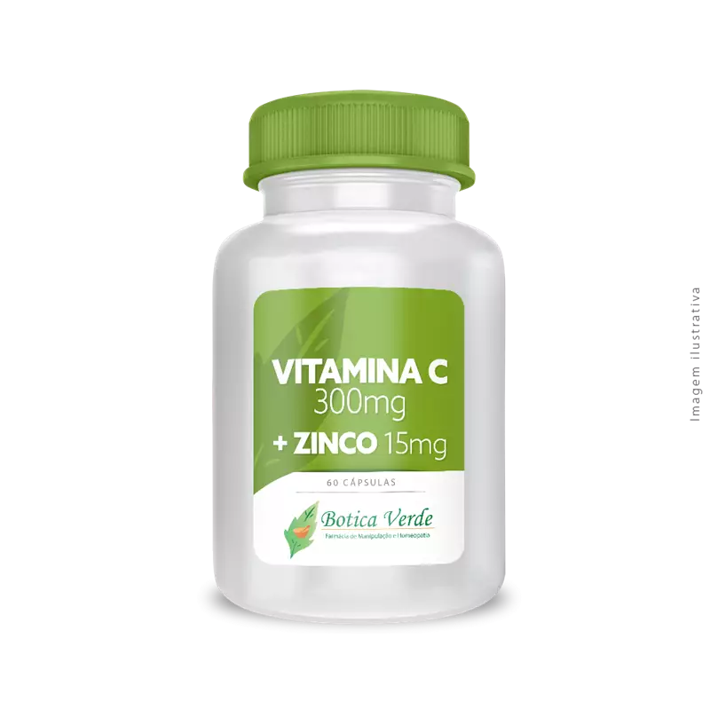 Vitamina C 300mg + Zinco 15mg 60 Cápsulas